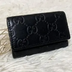 未使用保管 グッチ マイクロシマ エンボスレザー キーケース 150402