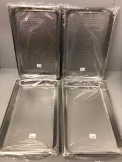 【業務用　アルミバット+焼網　5個セット　2/3×20mm　ホテルパン】 業務用 アルミバット+焼網 5個セット 2/3×20mm ホテルパン】 - メルカリ