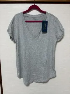 【3月末までの出品！】 ラルフローレン グレー VネックTシャツ S 値札付き