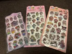 ※訳あり品※ LABUBU ぷくぷくシール　立体　オーロラシール 3点セット
