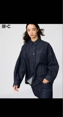 UNIQLO C デニムリラックスシャツジャケット　Lサイズ
