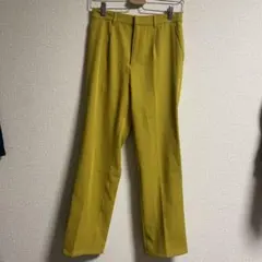 イエロー センタープレス スラックス