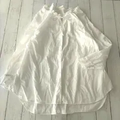 スローブイエナ コットン タイプライター フリル シャツ ブラウス リボン
