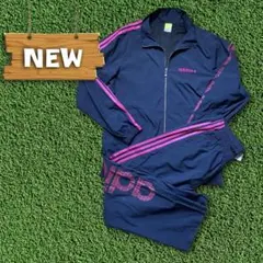 adidas ジャージ上下セットアップ　ネイビー/ピンク　トラックジャケット