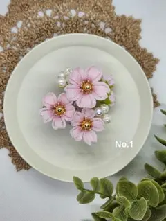 ＊桜のコサージュ＊No.1ハンドメイド つまみ細工