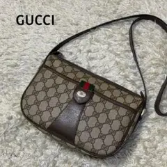 ☆美品☆GUCCI グッチ　ショルダーバック　GG シェリー　オールド　ブラウン