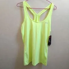 Under Armour 蛍光イエロー タンクトップ クロスストラップ