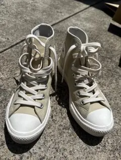 Converse ハイカットシューズ 撥水ベージュ22.5cm
