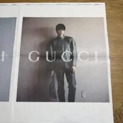 日経新聞　GUCCI広告　BTS JIN