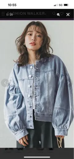 coca⭐︎ボリュームスリーブデニムジャケット　再値下げ