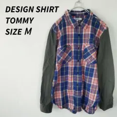 90s vintage　TOMMY 長袖シャツ　ネルシャツ　　トミー　Y2K