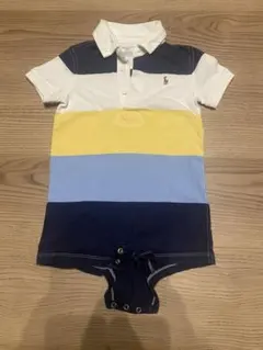 Ralph Lauren ストライプロンパース 9M サイズ70 〜 80