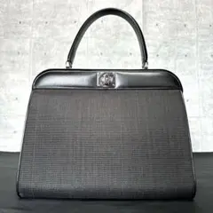 未使用級】COMTESSE ホースヘア×レザー グレー ハンドバッグ定価60万