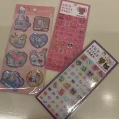 人気 タイルシール 日焼け キティ ウォーターシール ハローキティ 3種 正規品