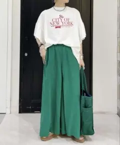 【新品】ニコアンド アソートタックスカーチョ L ガウチョパンツ