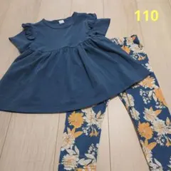 SHEIN トップス 花柄レギンス セットアップ 110