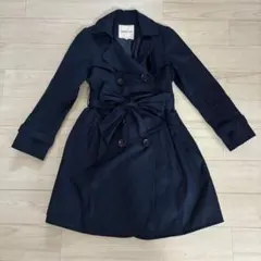 【美品】アプワイザーリッシェ トレンチコート ネイビー 紺 リボン 春服 S