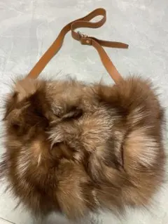 ◎新春最終お値下げしました　美品　イタリア製フォックスファーショルダーバッグ