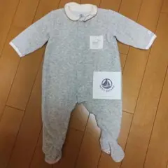 プチバトー　ベロア　ロンパース　6m67cm　ノエル