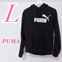 PUMA プーマ パーカー ブラック Lサイズ　カジュアルコーデ　スポーツ　ラフのサムネイル