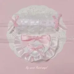 ヘッドドレス　スタイ　ぬい　ぬいぐるみ　ぬい服　ハート　ピンク　リボン