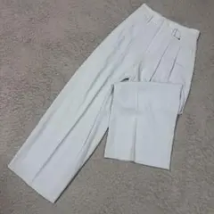 ユニクロ ツータック ワイド パンツ きれいめ シンプル オフィス用 大人気 S