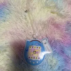 タマゴッチ風ストラップ 青色 約8cm