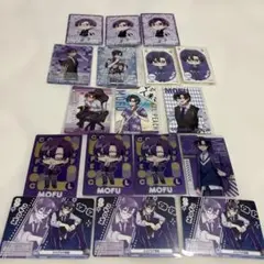 カラフルピーチ　もふくん　 トレカ15枚&ステッカー2枚計17枚（ばら売り不可）