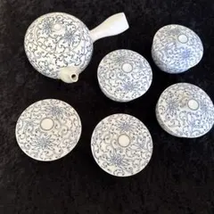 たち吉　京唐草　茶器5客と急須セット