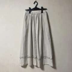 ★週末セール★新品　クラウドナイン 刺繍ロングスカート アイボリー M~L