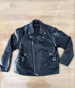 GU×UNDERCOVER ブラック ダブルライダースジャケットのサムネイル