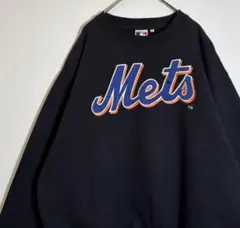 MLB ニューヨーク　メッツ　Mets 刺繍ロゴ　裏起毛　スウェット