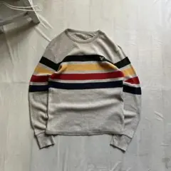 american eagle /ボーダー ワッフル サーマル ロンT Sサイズ