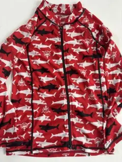 サメ柄 フルジップ ラッシュガード140cm