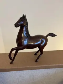 3F 馬 置物 鉄製 ブロンズ像 風水 縁起物 オブジェ アンティーク 跳ね