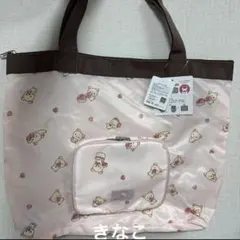 新品♡コリラックマ　キイロイトリ　トートバッグ　エコ　買い物　キャリー　ピンク