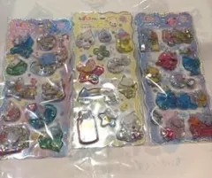 しずくちゃん　キラリンウォーター　おはじき　シール 3点セット