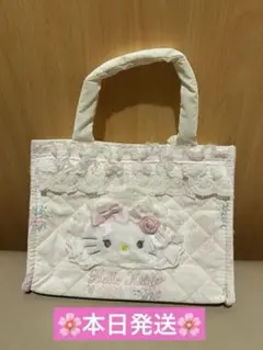 ★本日発送★ 新品　ホワイトフリルデザインシリーズ　ハローキティ　ミニトート