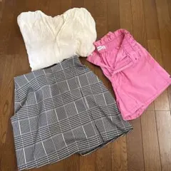 レディース トップス スカート ショートパンツ 3点セットのサムネイル