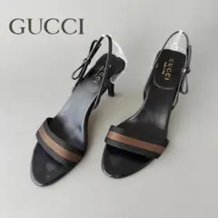 GUCCI グッチ ✨ ストラップ サンダル パンプス ブラック リフト交換済み