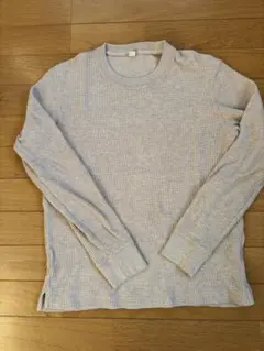 UNIQLO ベージュ ワッフル長袖Tシャツ S