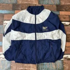 ビンテージ　古着　USA製　EQUINOX 刺繍ロゴ　ナイロンジャケット　L