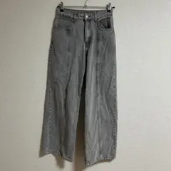 GRL グレイル　センターラインワイドデニムパンツ CU478 M グレー