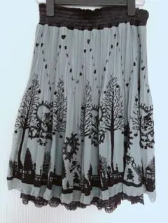 アクシーズファム フロッキープリント 不思議の国のアリス レース スカート