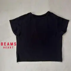 BEAMS HEART 後ろ異素材ギャザー半袖プルオーバー 黒 フリーサイズ 夏のサムネイル