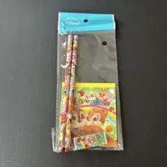 신품 미개봉 チップとデール 文房具セット 鉛筆 消しゴム メモ帳 ディズニー