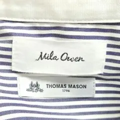 Mila Owen ×イタリアTHOMAS MASON 白襟ストライプ長袖シャツのサムネイル
