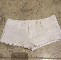 y2k xxsホワイトショートパンツ コットン素材