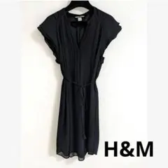 H&M　ブラック　黒　チュニック　新品未使用　ワンピース38サイズ　Мサイズ
