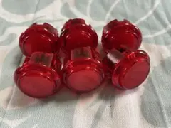 Qanba Gravity KSボタン レッド 6個セット